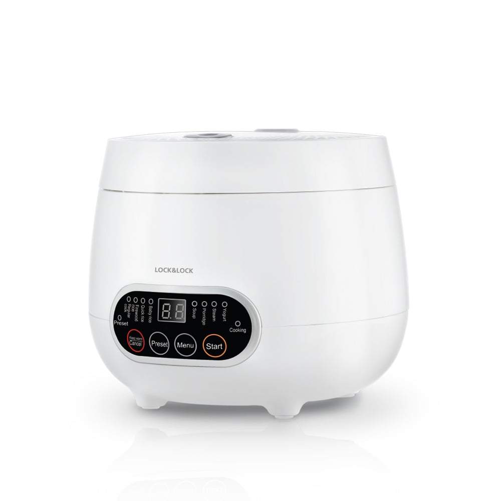 Nồi Cơm Điện Kỹ Thuật Số LocknLock Digital Rice Cooker 0.8L, 220V~, 50Hz, 300W - Màu Trắng - EJR326WHT